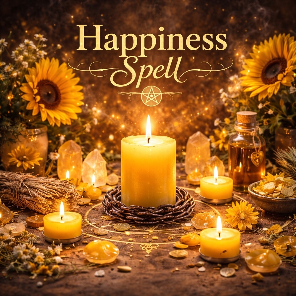 Happiness Spell Candle 😊